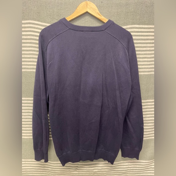 Lacoste Blue V-Neck Sweater Size 6 (XL) - Picture 3 of 3